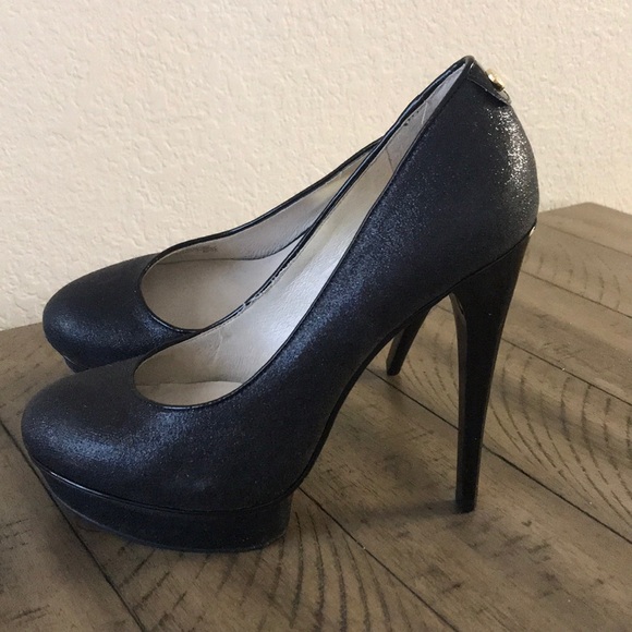 Sparkly Black Michael Kors Heels - Picture 2 of 3